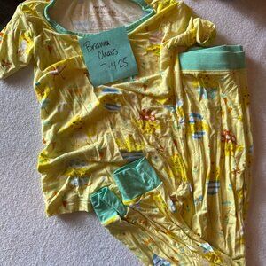 Little Sleepies Little Chicks Short Sleeve Shirt Pants 3T